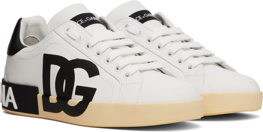 Dolce & Gabbana White Portofino Sneakers - Picture 2