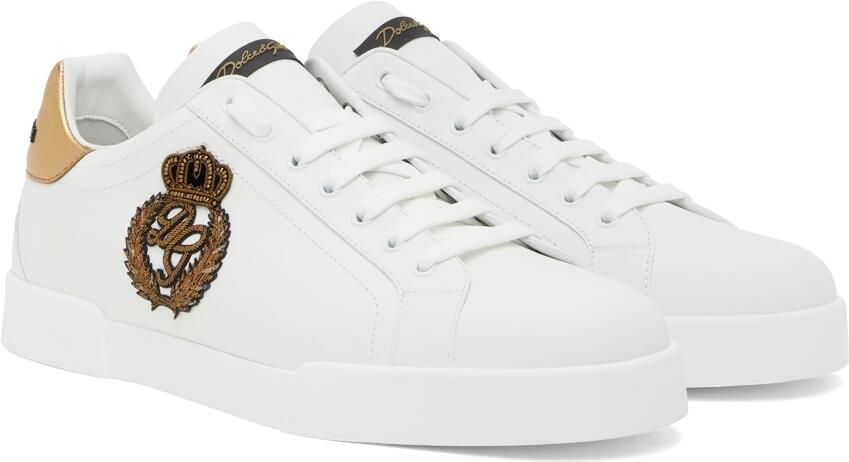 Dolce & Gabbana White Portofino Sneakers - Picture 2