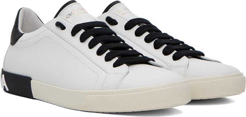 Dolce & Gabbana White Portofino Vintage Sneakers - Picture 2