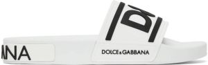 Dolce & Gabbana White Rubber Slides