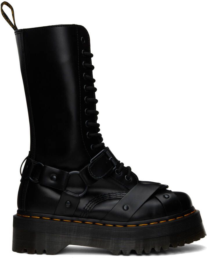 Dr. Martens Black 1914 Harness Platform Boots - Picture 5