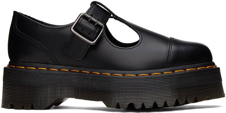 Dr. Martens Black Bethan Smooth Platform Oxfords