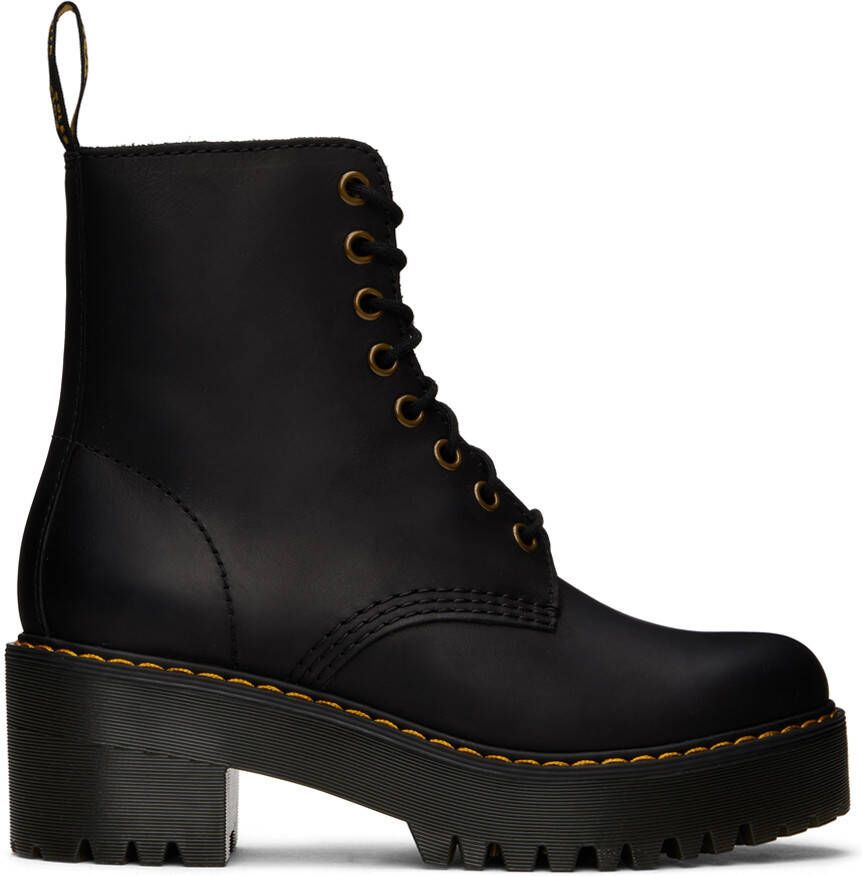 Dr. Martens Black Shriver Hi Ankle Boots