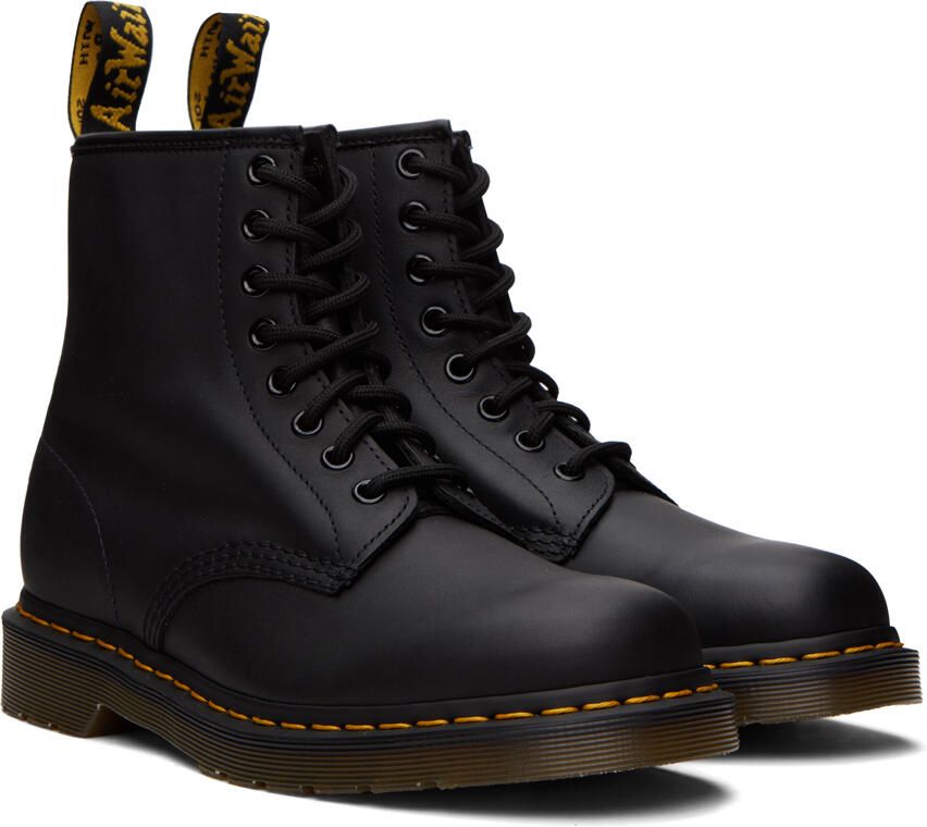 Dr. Martens Black 1460 Greasy Lace-Up Boots - Picture 2