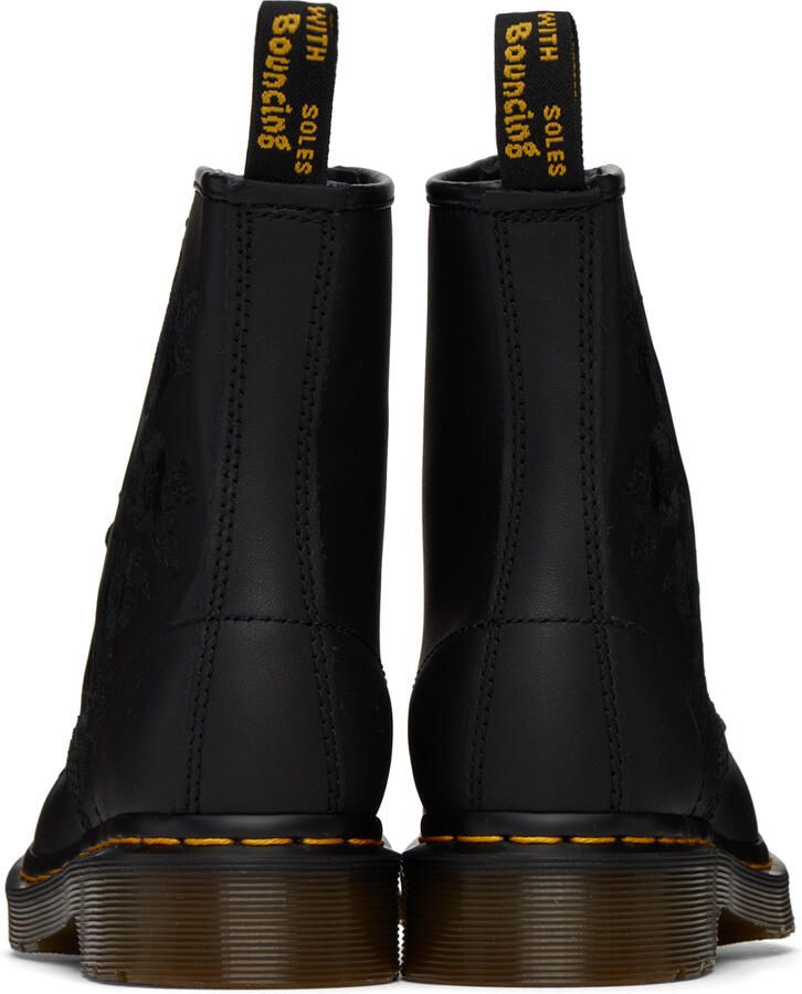 Dr. Martens Black 1460 Vonda Mono Floral Boots - Picture 2