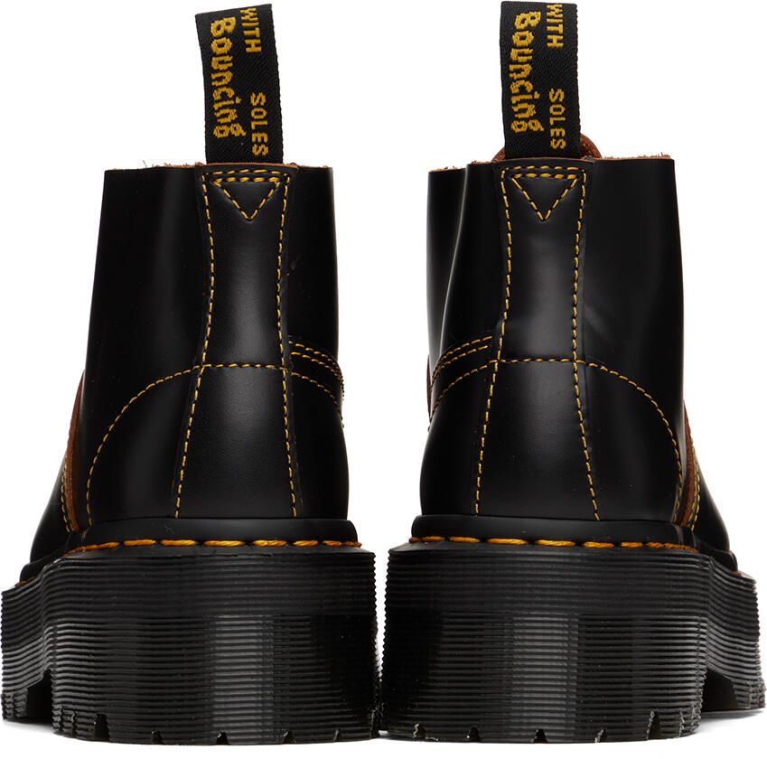 Dr. Martens Black Platform Church Boots - Picture 2