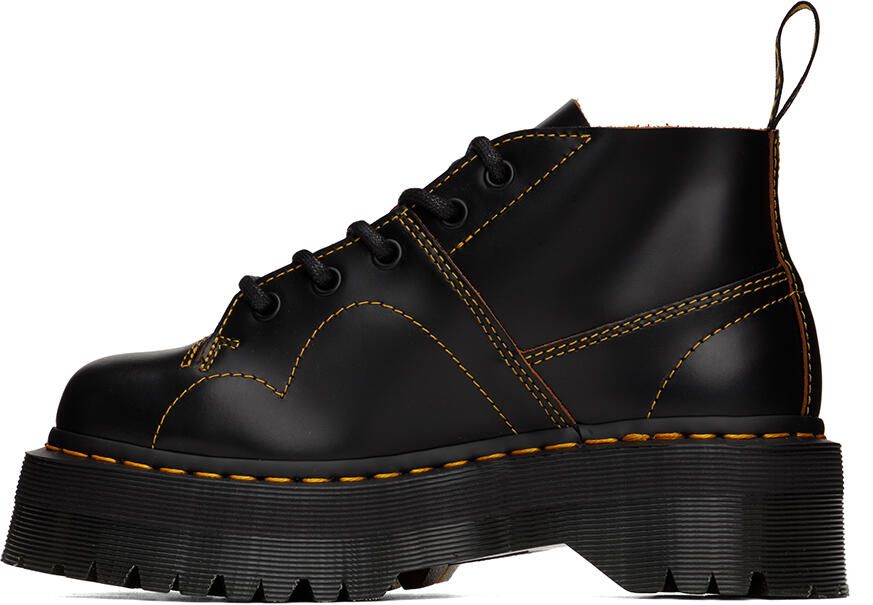 Dr. Martens Black Platform Church Boots - Picture 6