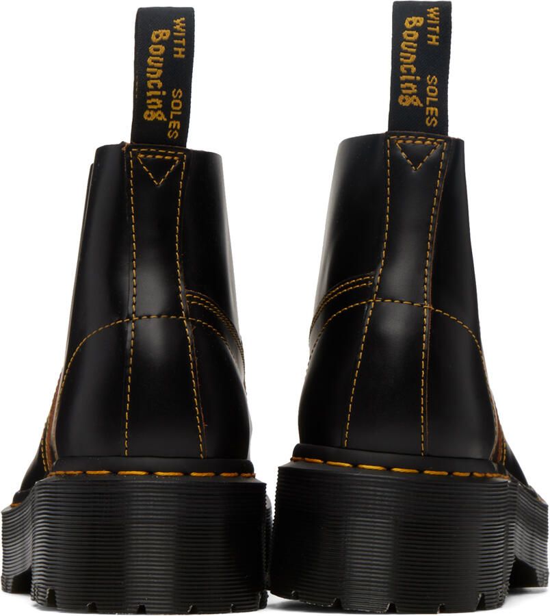 Dr. Martens Black Platform Church Boots - Picture 9