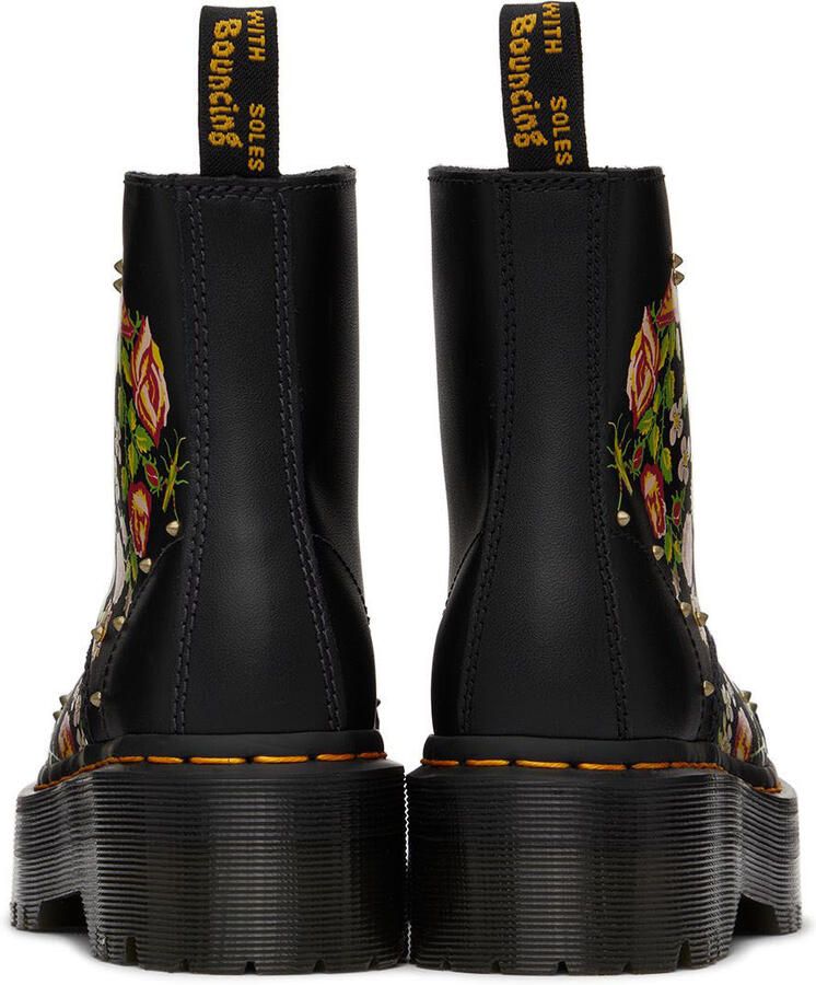 Dr. Martens Black Sinclair Floral Bloom Boots - Picture 2