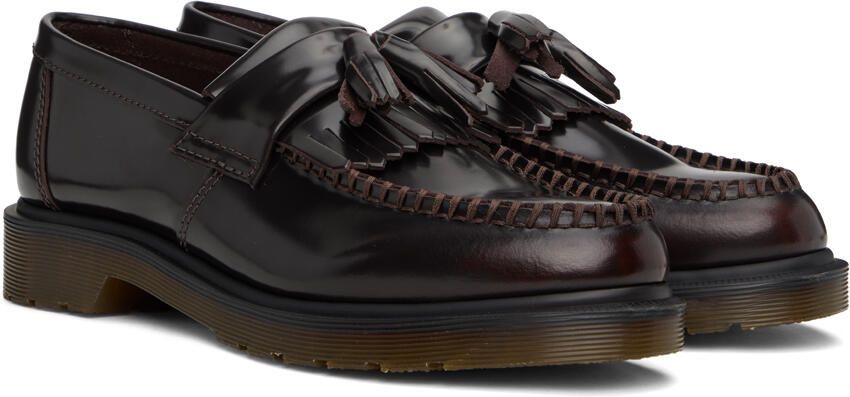 Dr. Martens Burgundy Adrian Snaffle Smooth Kiltie Loafers - Picture 2
