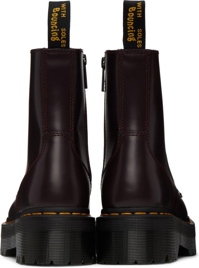 Dr. Martens Burgundy Jadon Boots - Picture 3