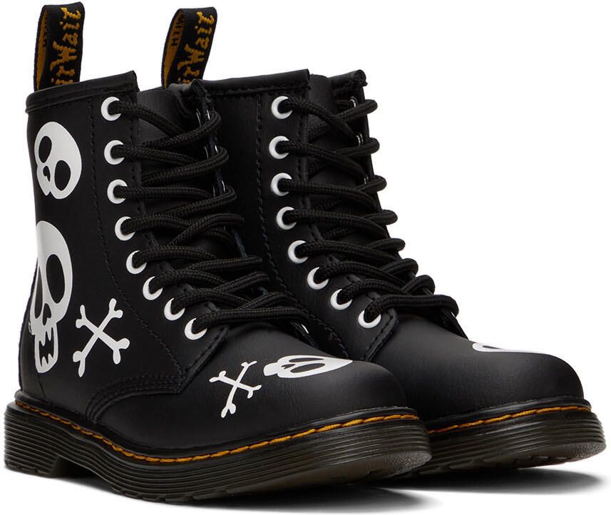 Dr. Martens Kids Black 1460 Big Kids Boots - Picture 2