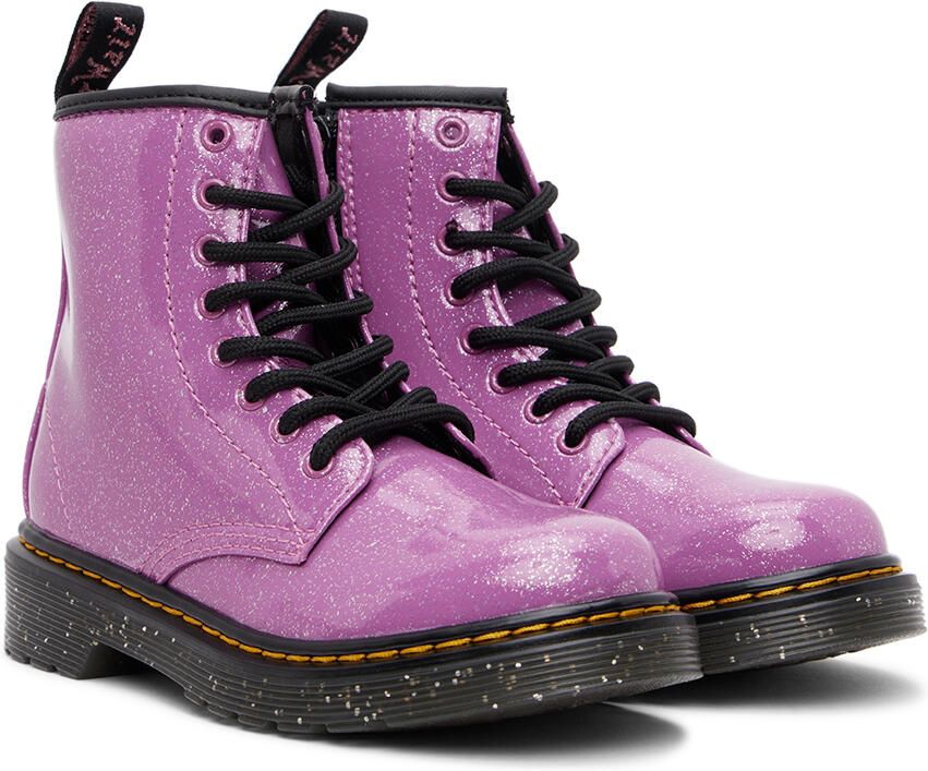 Dr. Martens Kids Pink 1460 Glitter Big Kids Boots - Picture 2