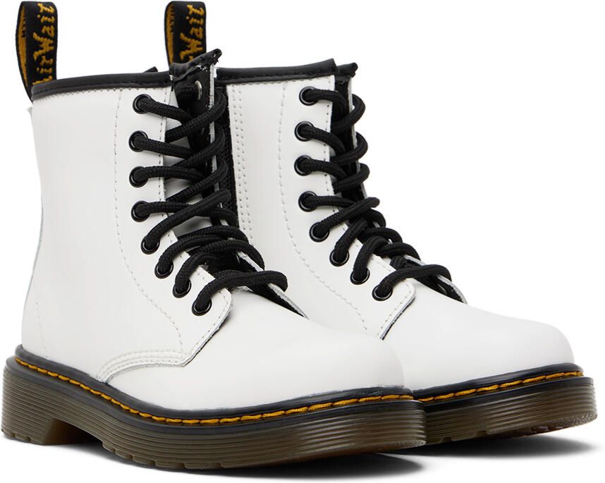 Dr. Martens Kids White 1460 Big Kids Boots - Picture 4