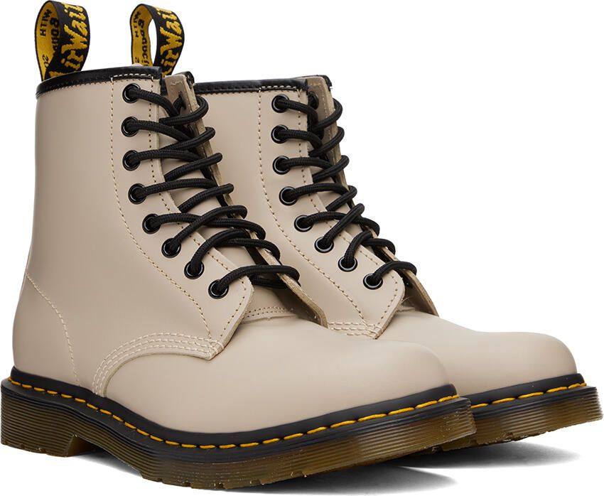 Dr. Martens Taupe 1460 Boots - Picture 3