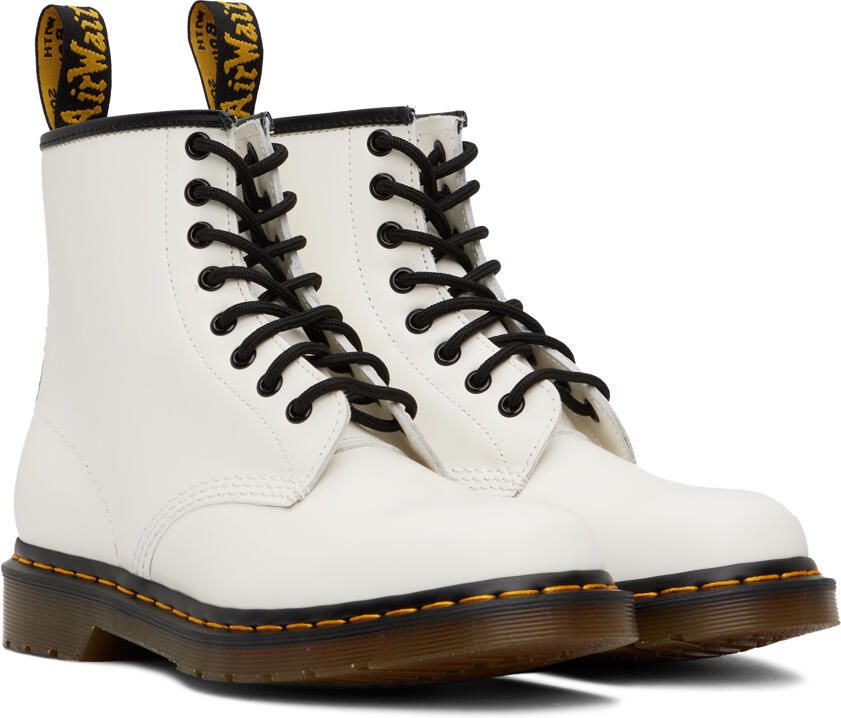 Dr. Martens White 1460 Ankle Boots - Picture 2