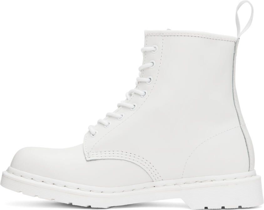 Dr. Martens White 1460 Mono Boots - Picture 3