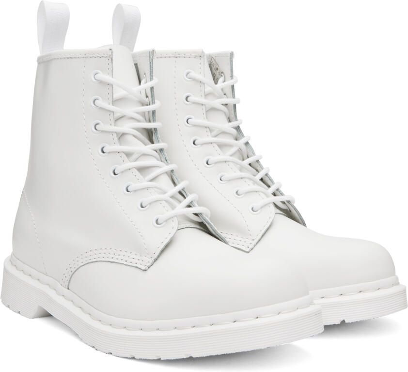 Dr. Martens White 1460 Mono Boots