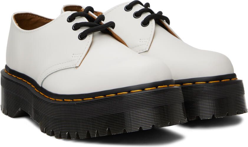 Dr. Martens White Smooth 1461 Platform Oxfords - Picture 4