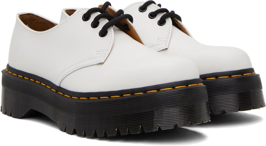 Dr. Martens White Smooth 1461 Platform Oxfords - Picture 6