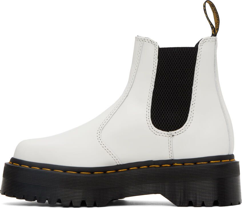 Dr. Martens White 2976 Smooth Platform Chelsea Boots - Picture 6