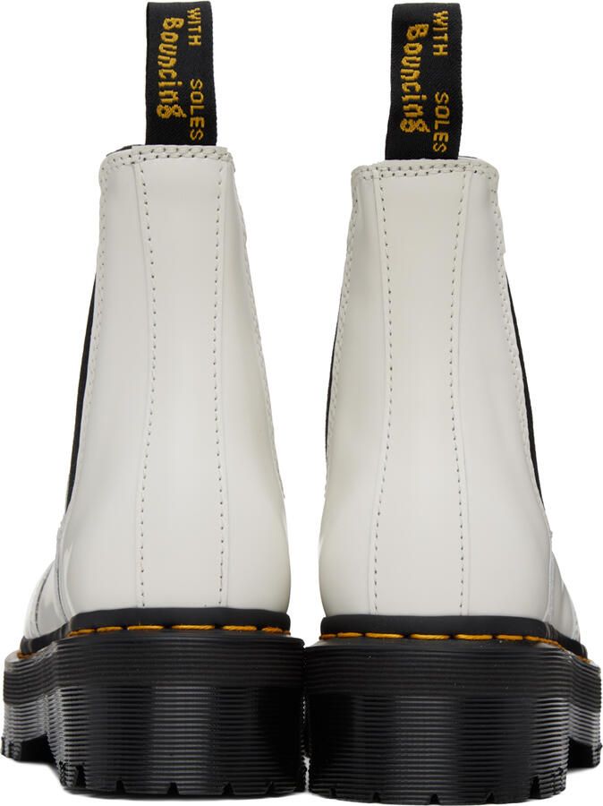 Dr. Martens White 2976 Smooth Platform Chelsea Boots - Picture 7