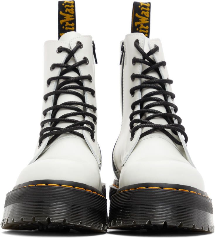 Dr. Martens White Jadon Retro Quad Boots - Picture 3
