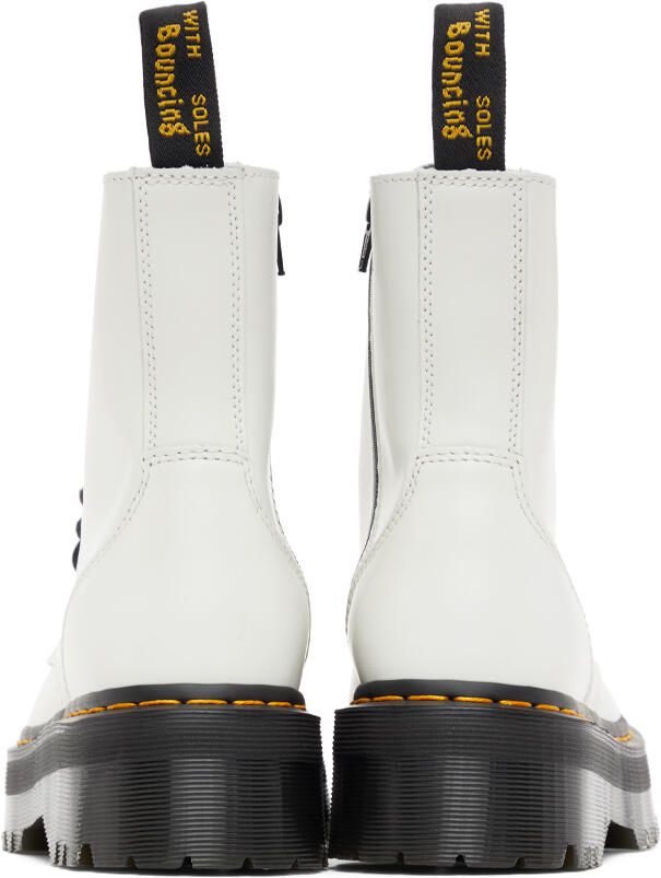 Dr. Martens White Jadon Retro Quad Boots - Picture 4