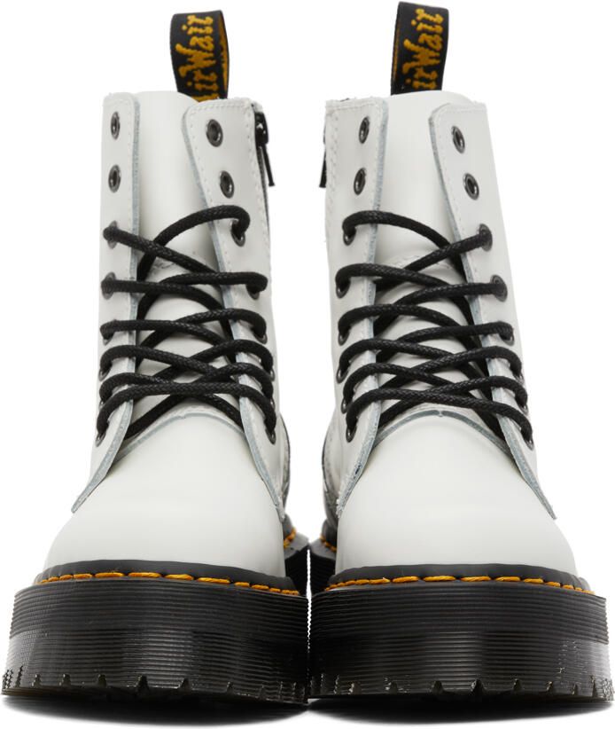 Dr. Martens White Jadon Retro Quad Boots - Picture 2