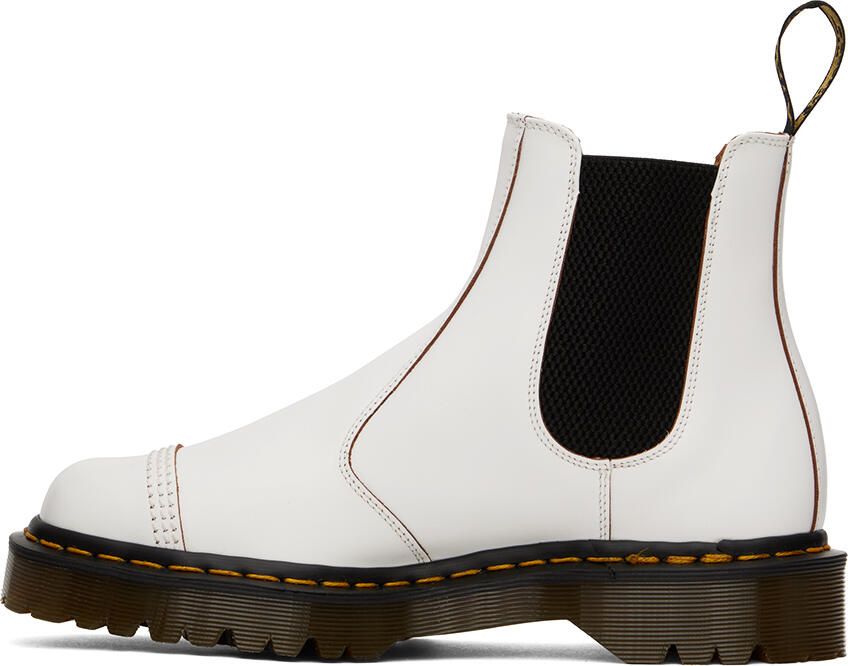 Dr. Martens White 'Made In England' 2976 Bex Chelsea Boots - Picture 3