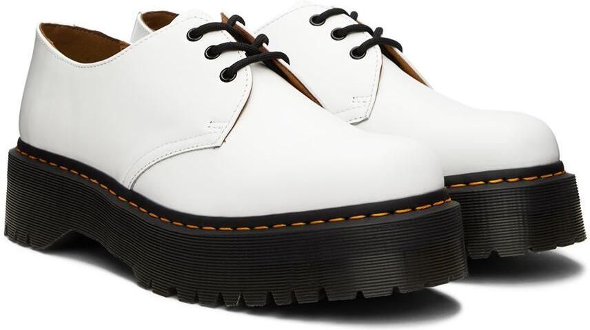 Dr. Martens White Smooth 1461 Platform Oxfords - Picture 5