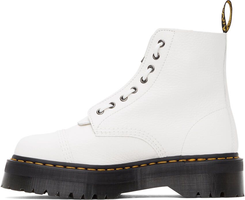 Dr. Martens White Zip Sinclair Boots - Picture 3