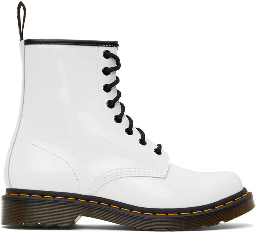 Dr. Martens White 1460 Lace-Up Boots