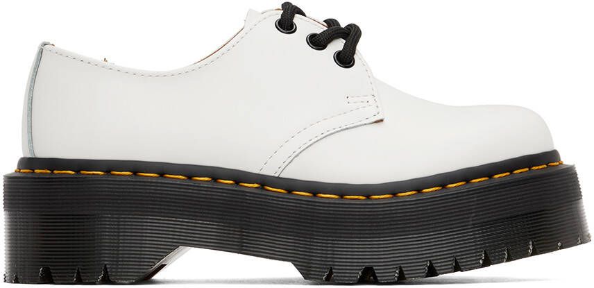 Dr. Martens White Smooth 1461 Platform Oxfords - Picture 2