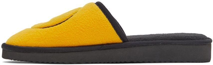 Drew house SSENSE Exclusive Yellow & Black Painted Mascot Slippers - Picture 4