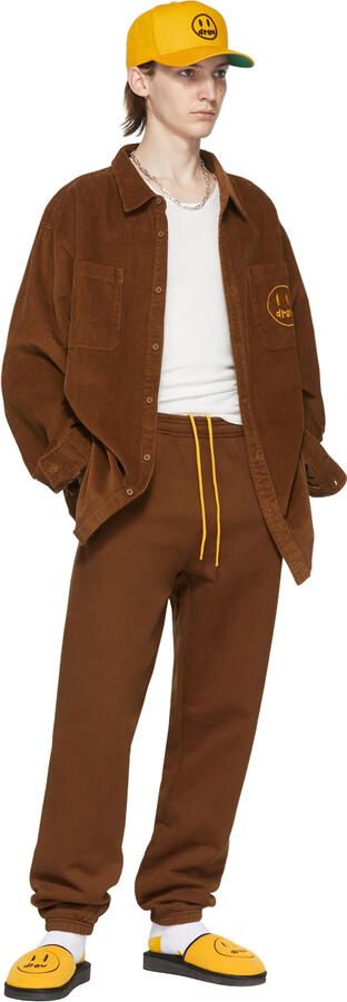 Drew house SSENSE Exclusive Yellow & Black Painted Mascot Slippers - Picture 2