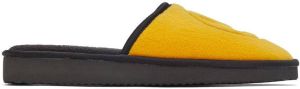 Drew house SSENSE Exclusive Yellow & Black Painted Mascot Slippers