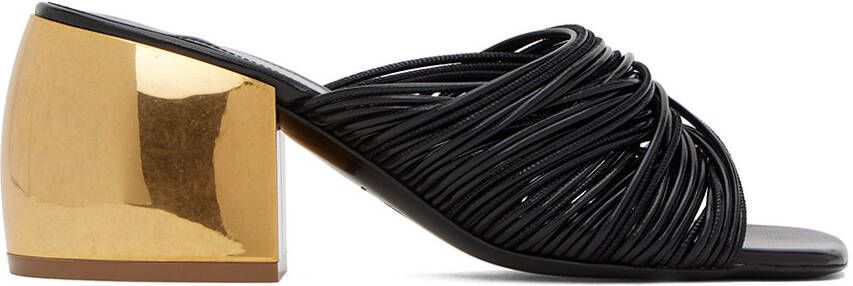 Dries Van Noten Black Hardware Heeled Sandals