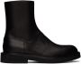 Dries Van Noten Black Leather Chelsea Boots - Thumbnail 1