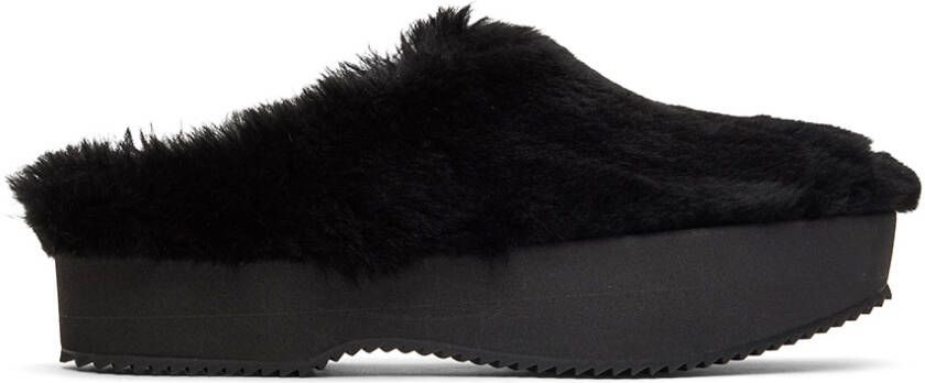 Dries Van Noten Black Slip-On Shearling Loafers - Picture 2