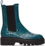 Dries Van Noten Blue Croc Chelsea Boots - Thumbnail 1