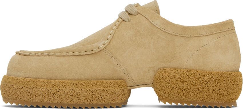 Dries Van Noten Beige Lace-Up Loafers - Picture 3
