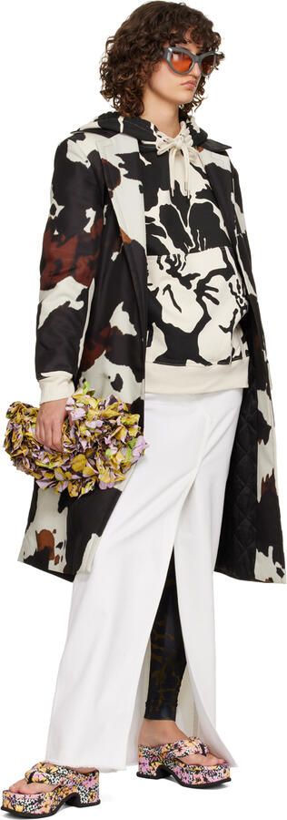 Dries Van Noten Black Floral Platform Heeled Sandals - Picture 4