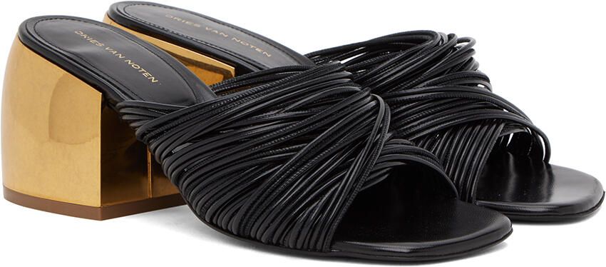 Dries Van Noten Black Hardware Heeled Sandals