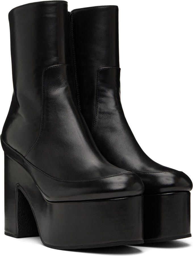 Dries Van Noten Black Leather Boots - Picture 3