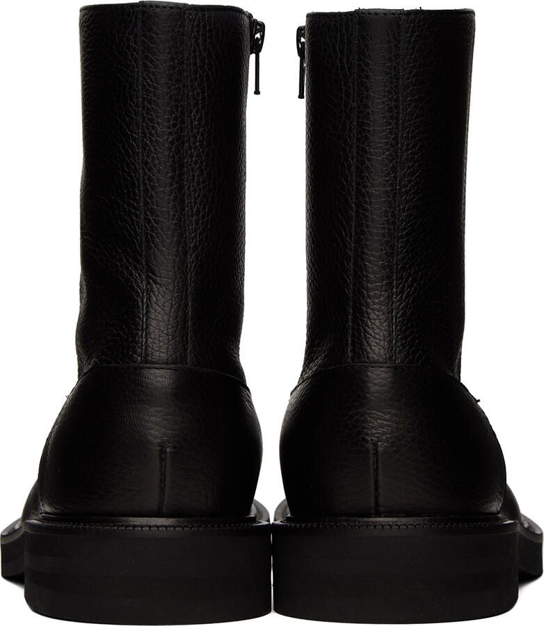 Dries Van Noten Black Leather Chelsea Boots