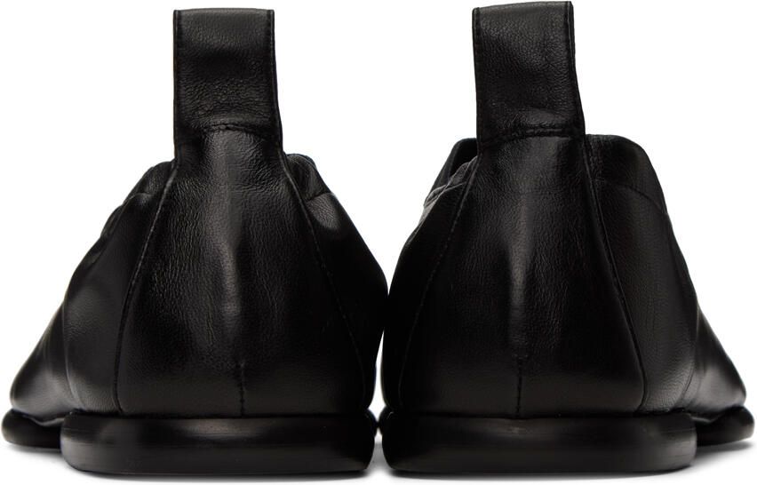 Dries Van Noten Black Leather Slippers