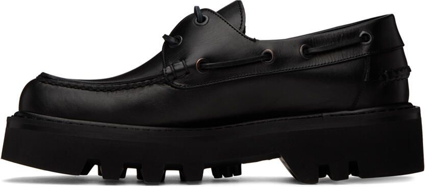 Dries Van Noten Black Lug Boat Shoes - Picture 3