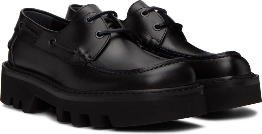 Dries Van Noten Black Lug Boat Shoes - Picture 2