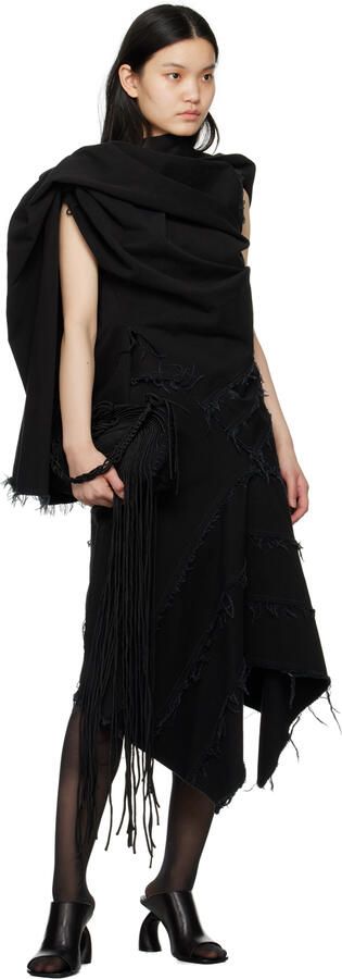 Dries Van Noten Black Open Toe Heeled Mules - Picture 4